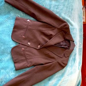 Trina Turk wool jacket dark brown size 2